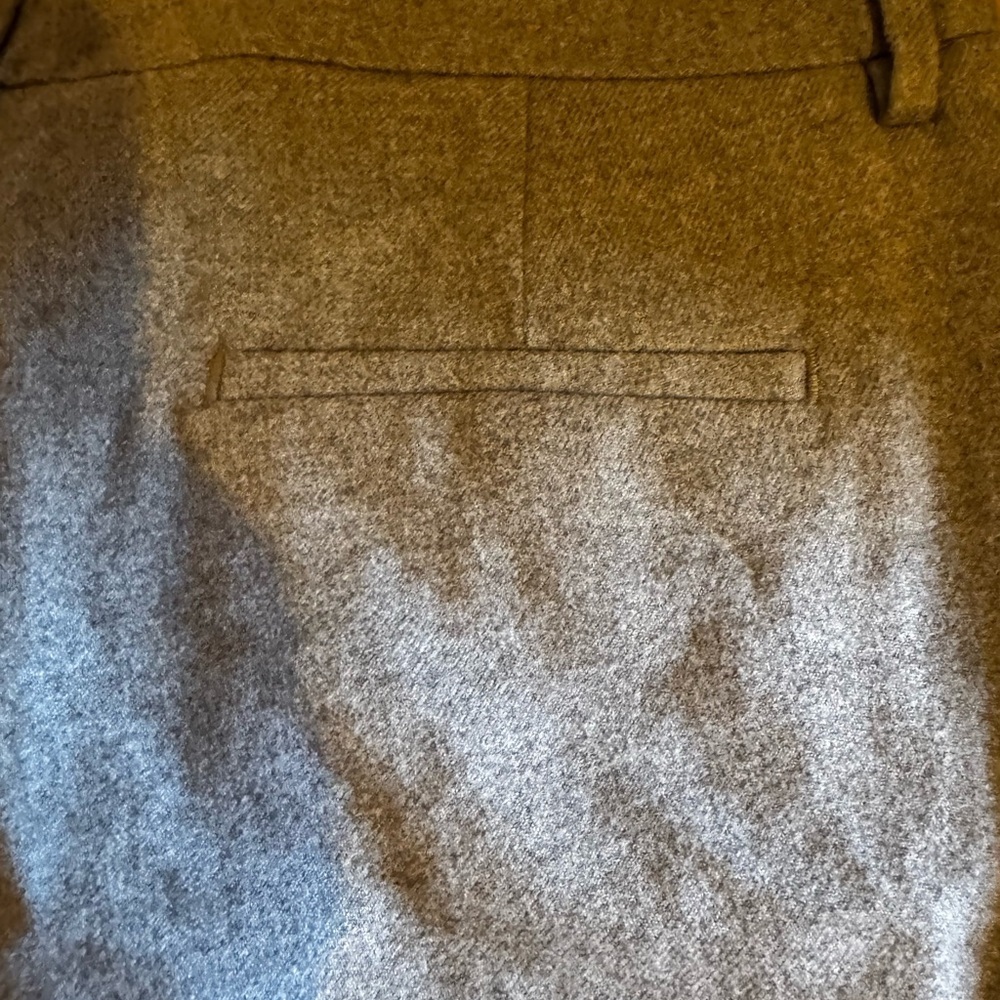LL Bean Pants Classic Fit Cotton Tweed Flat Front Gray Straight Leg Women’s 18 - Picture 15 of 16